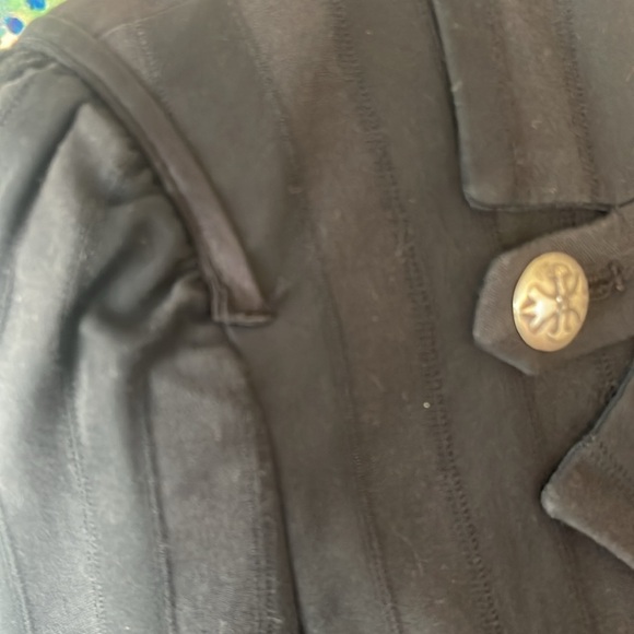 Designer gothic inspired coat from Spain with leather detailing,cool buttons - Picture 7 of 11